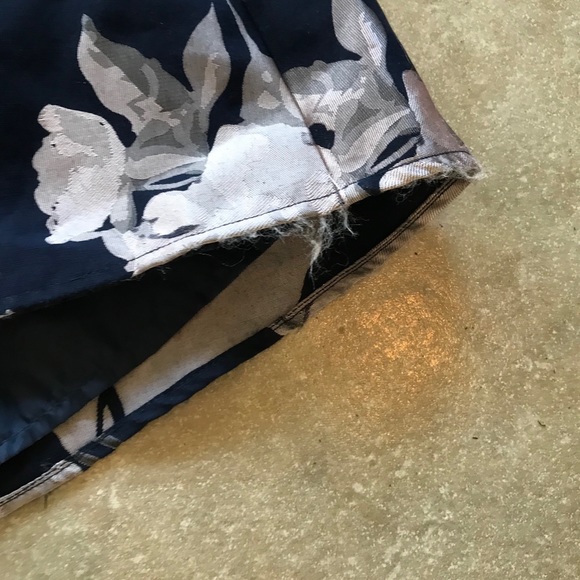 Dylan Gray Navy & Pinkish Silver Floral Prom Gown - Picture 6 of 10